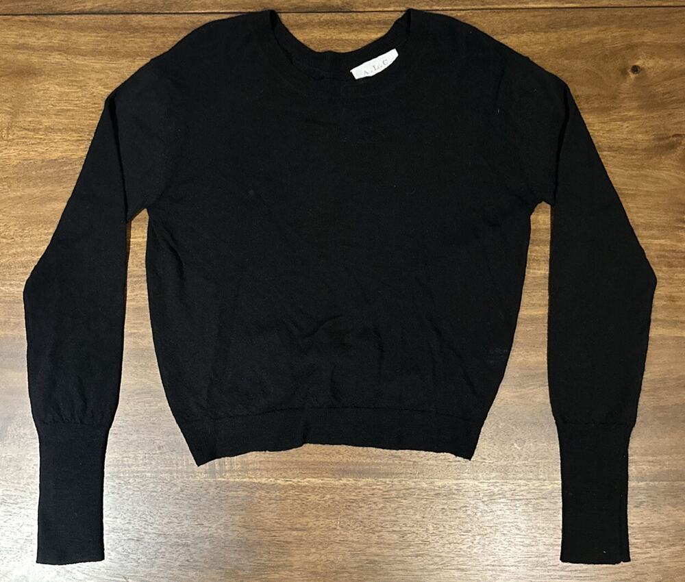 A.L.C. Women’s Black Wool Open Back Sweater Size S NWOT